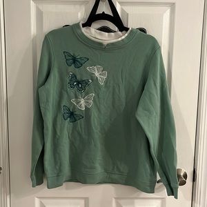 Adrian Dilafield Green Butterfly Sweater